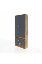 Arges Dolap 3 Raflı 2 Çekmeceli Tek Askılı 88x30x221 - S30M055V8A