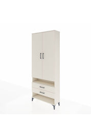 Arges Dolap 4 Raflı 2 Çekmeceli 2 Kapaklı 88x30x221 - S30M056V1A