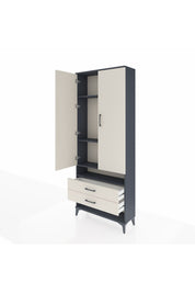 Arges Dolap 4 Raflı 2 Çekmeceli 2 Kapaklı 88x30x221 - S30M056V4A