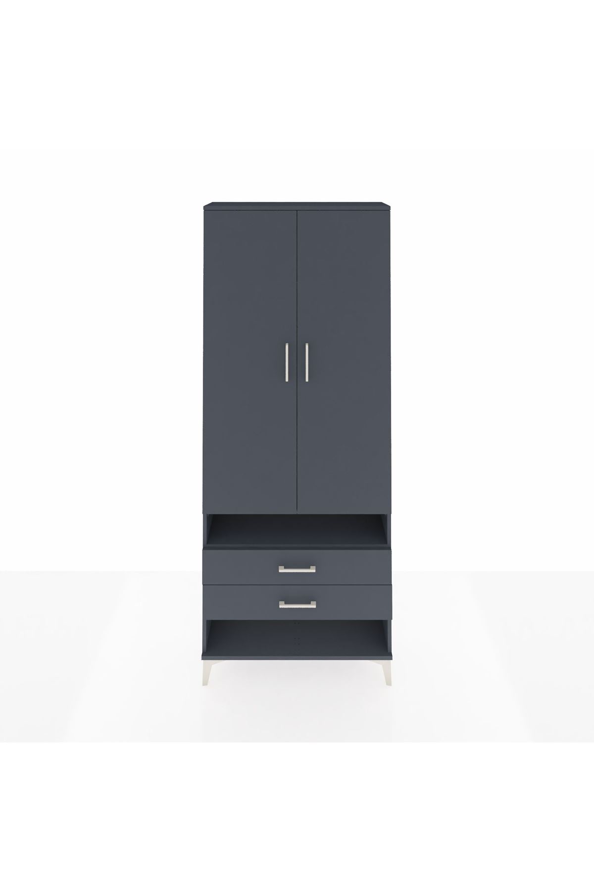 Arges Dolap 4 Raflı 2 Çekmeceli 2 Kapaklı 88x30x221 - S30M056V5A