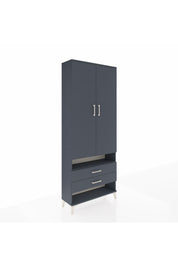 Arges Dolap 4 Raflı 2 Çekmeceli 2 Kapaklı 88x30x221 - S30M056V5A