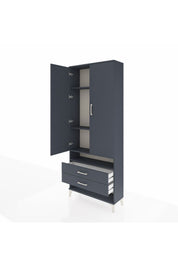 Arges Dolap 4 Raflı 2 Çekmeceli 2 Kapaklı 88x30x221 - S30M056V5A