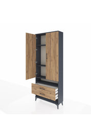 Arges Dolap 4 Raflı 2 Çekmeceli 2 Kapaklı 88x30x221 - S30M056V6A