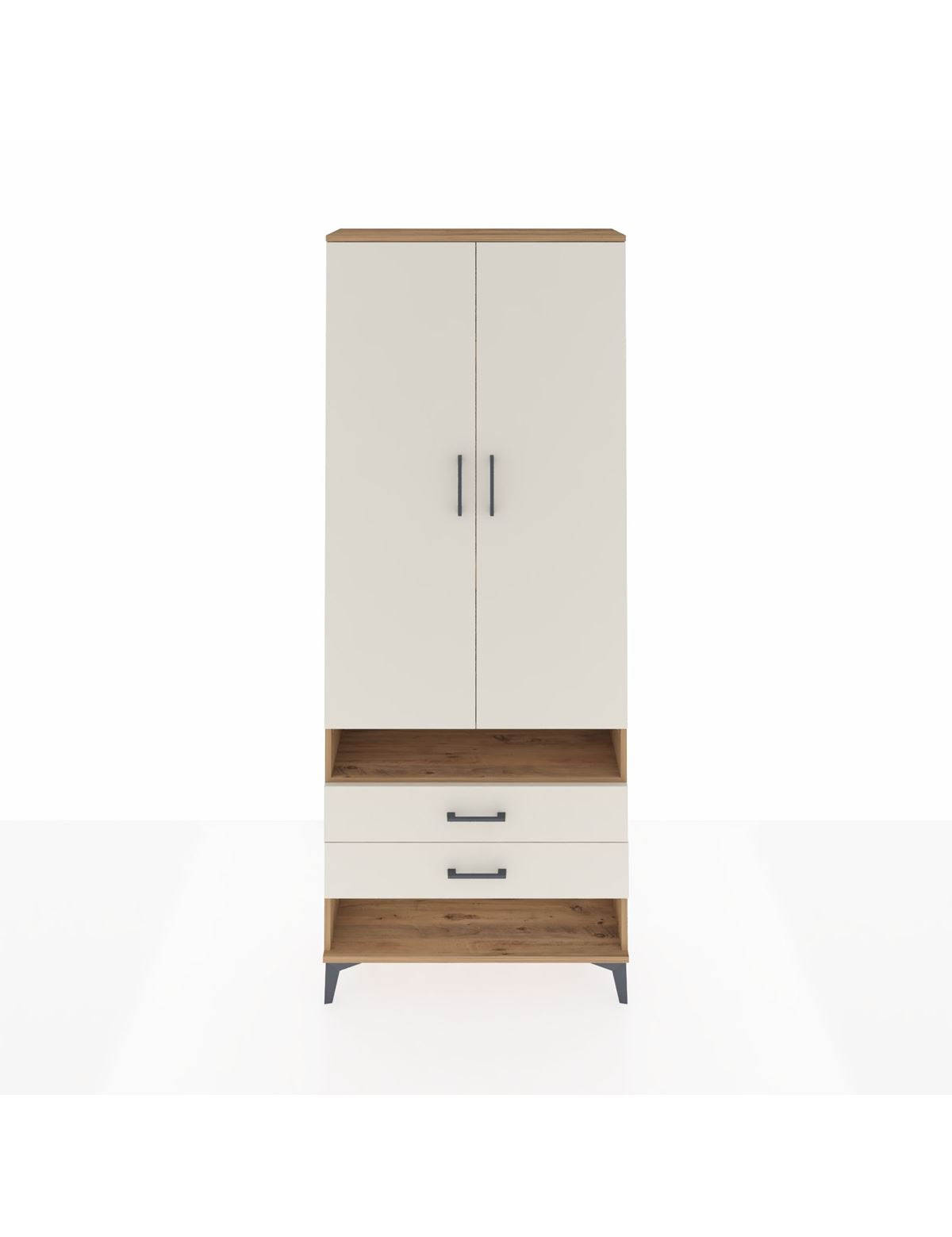 Arges Dolap 4 Raflı 2 Çekmeceli 2 Kapaklı 88x30x221 - S30M056V7A