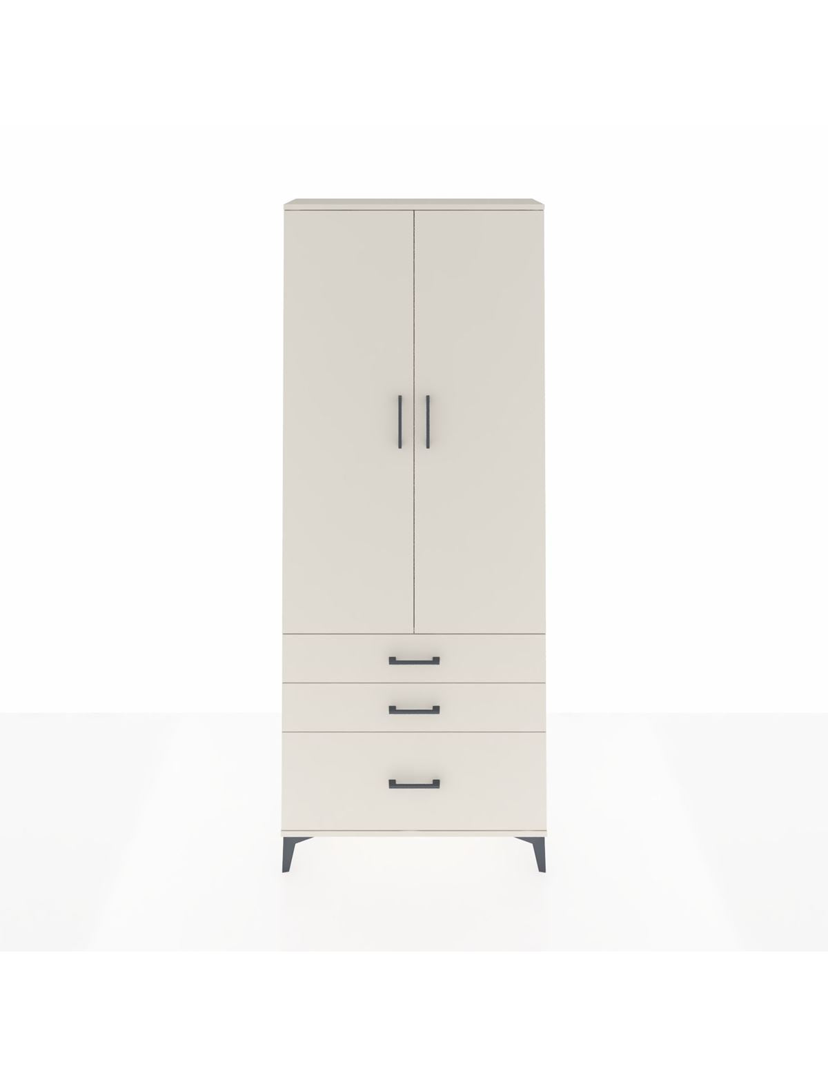 Arges Dolap 2 Raflı 3 Çekmeceli Tek Askılı 88x30x221 - S30M058V1A