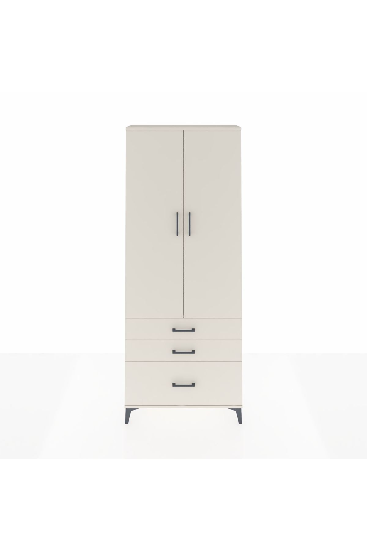 Arges Dolap 2 Raflı 3 Çekmeceli Tek Askılı 88x30x221 - S30M058V1A