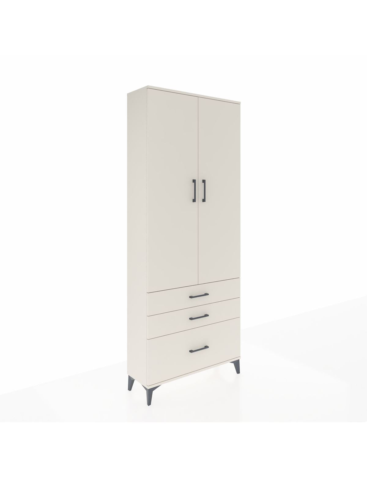Arges Dolap 2 Raflı 3 Çekmeceli Tek Askılı 88x30x221 - S30M058V1A