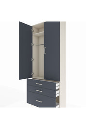 Arges Dolap 2 Raflı 3 Çekmeceli Tek Askılı 88x30x221 - S30M058V2A