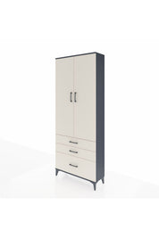 Arges Dolap 2 Raflı 3 Çekmeceli Tek Askılı 88x30x221 - S30M058V4A