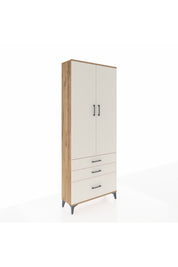 Arges Dolap 2 Raflı 3 Çekmeceli Tek Askılı 88x30x221 - S30M058V7A