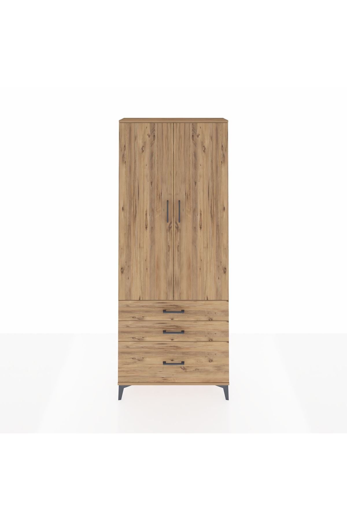 Arges Dolap 2 Raflı 3 Çekmeceli Tek Askılı 88x30x221 - S30M058V9A