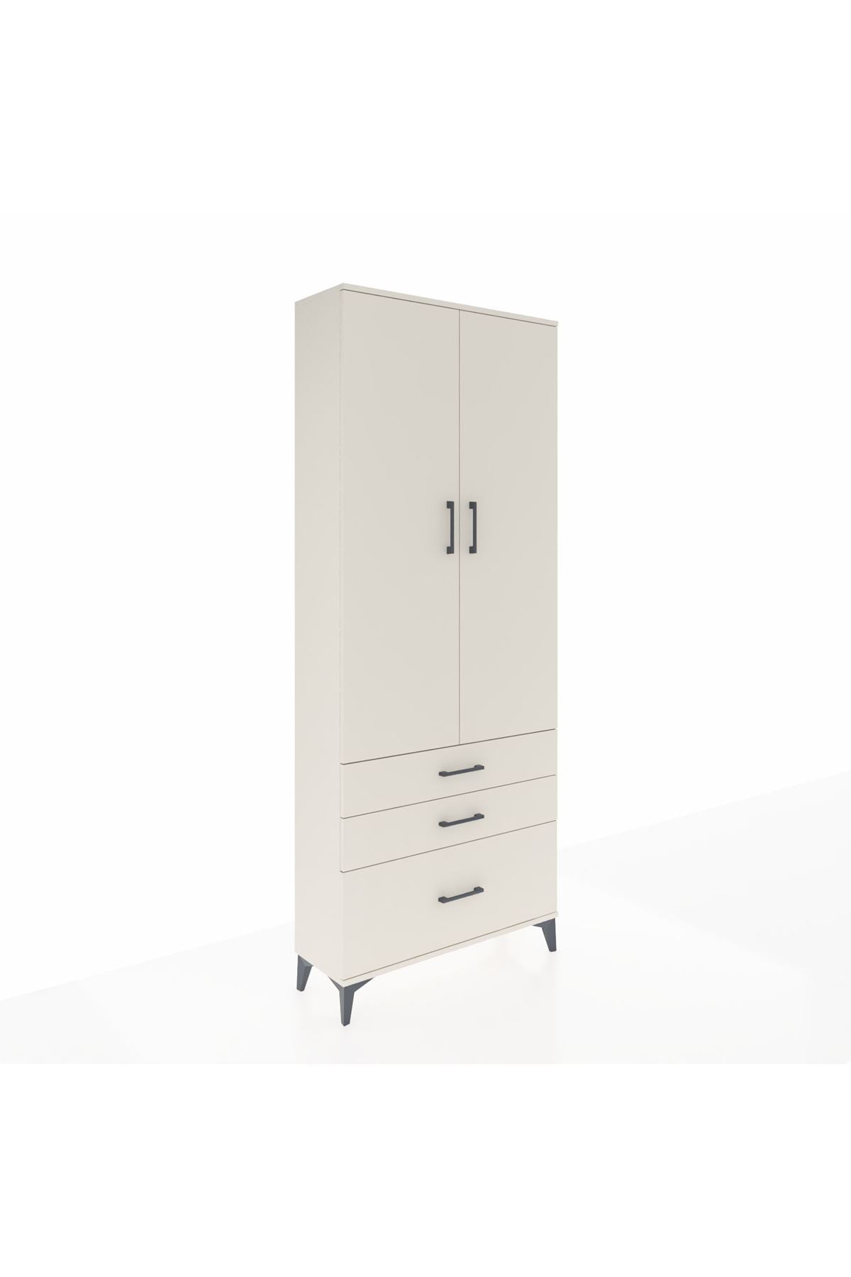 Arges Dolap 3 Raflı 3 Çekmeceli 2 Kapaklı 88x30x221 - S30M059V1A