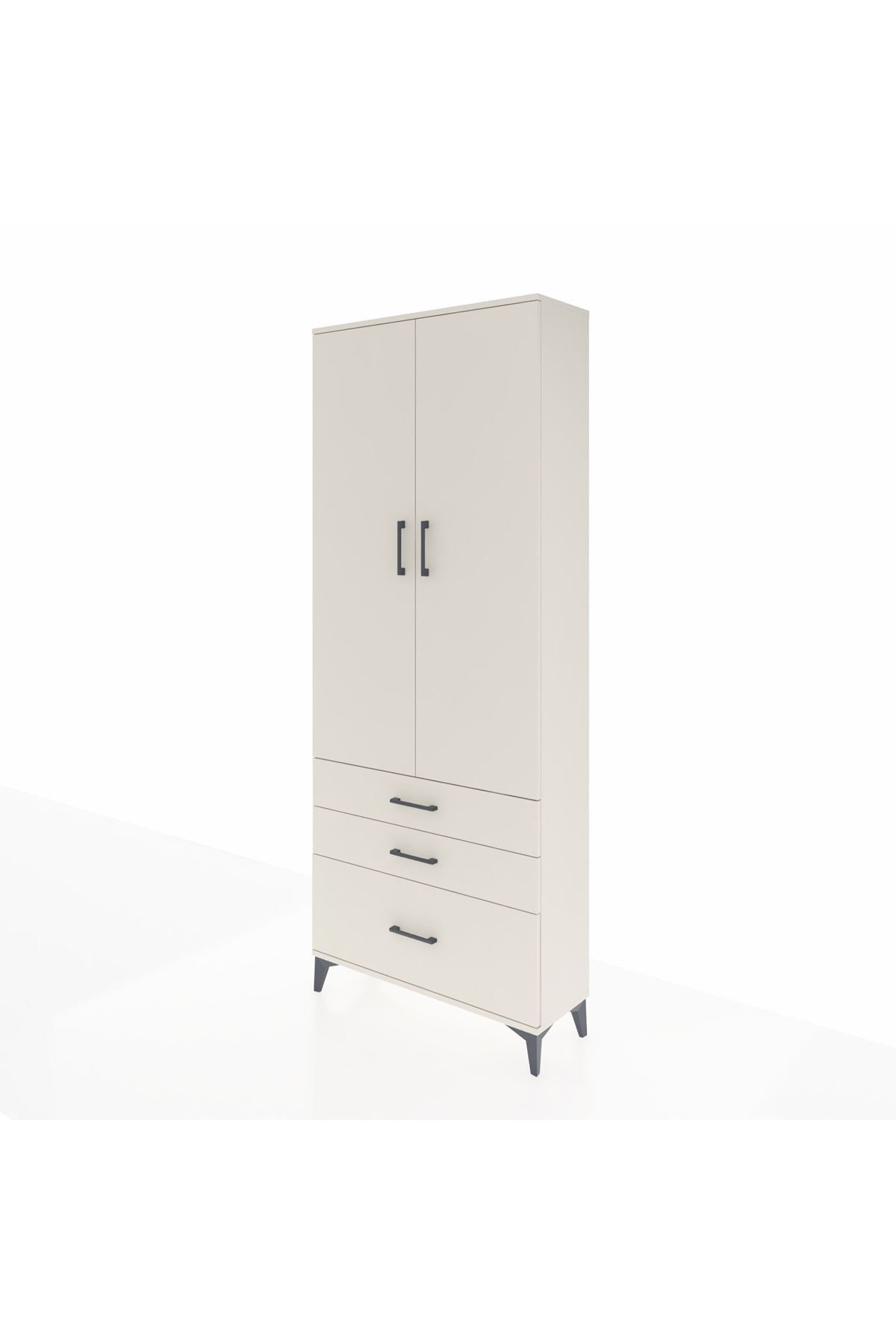Arges Dolap 3 Raflı 3 Çekmeceli 2 Kapaklı 88x30x221 - S30M059V1A