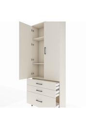 Arges Dolap 3 Raflı 3 Çekmeceli 2 Kapaklı 88x30x221 - S30M059V1A
