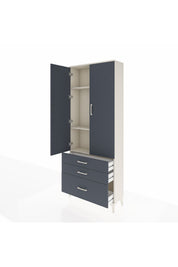 Arges Dolap 3 Raflı 3 Çekmeceli 2 Kapaklı 88x30x221 - S30M059V2A