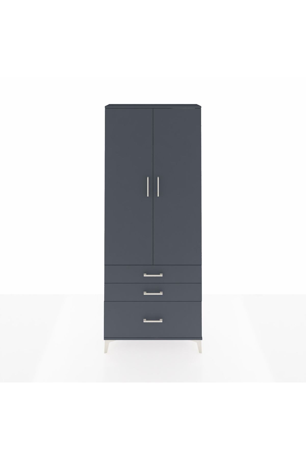 Arges Dolap 3 Raflı 3 Çekmeceli 2 Kapaklı 88x30x221 - S30M059V5A