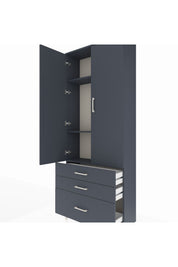 Arges Dolap 3 Raflı 3 Çekmeceli 2 Kapaklı 88x30x221 - S30M059V5A