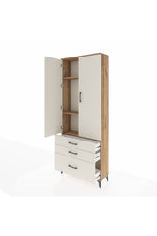 Arges Dolap 3 Raflı 3 Çekmeceli 2 Kapaklı 88x30x221 - S30M059V7A