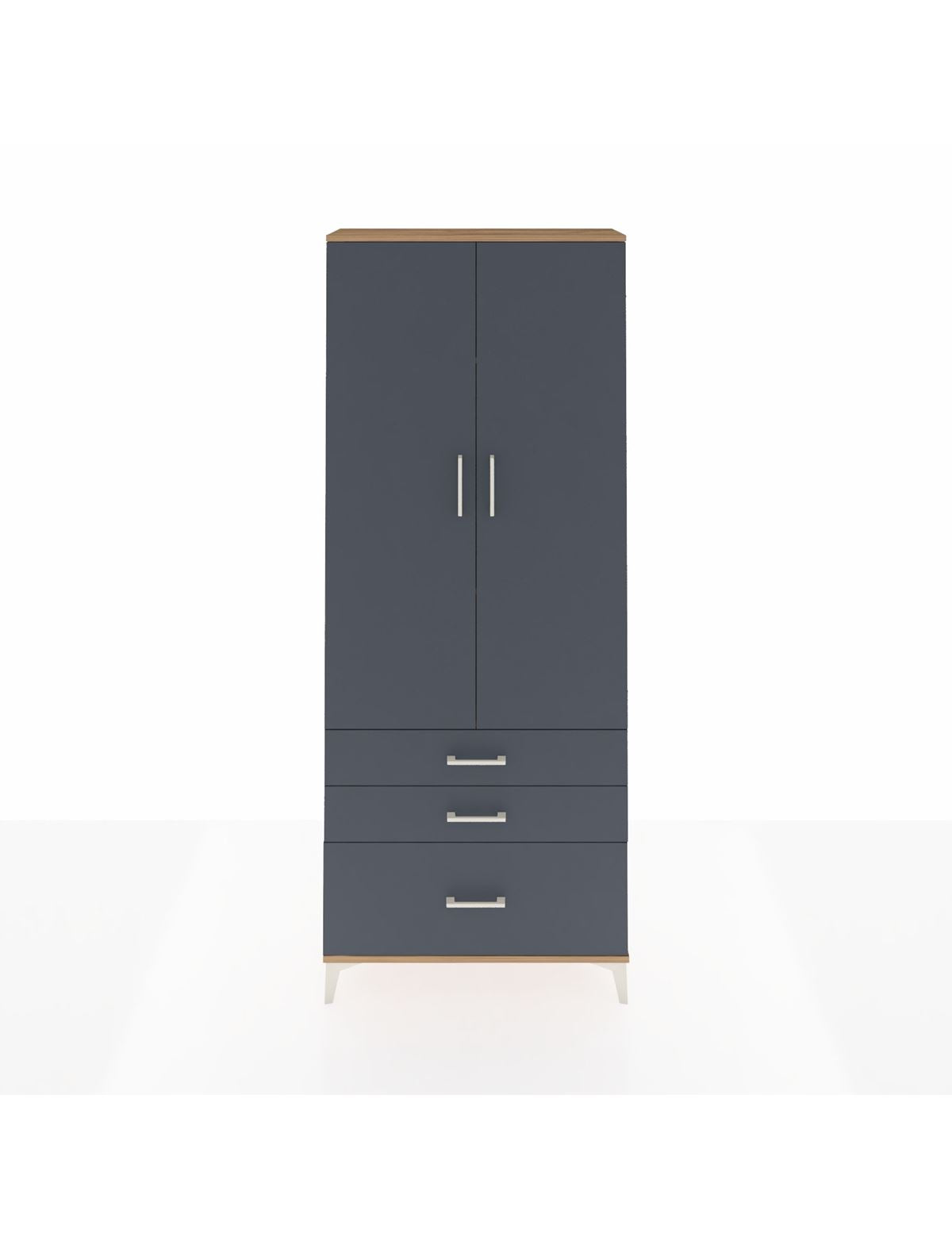 Arges Dolap 3 Raflı 3 Çekmeceli 2 Kapaklı 88x30x221 - S30M059V8A
