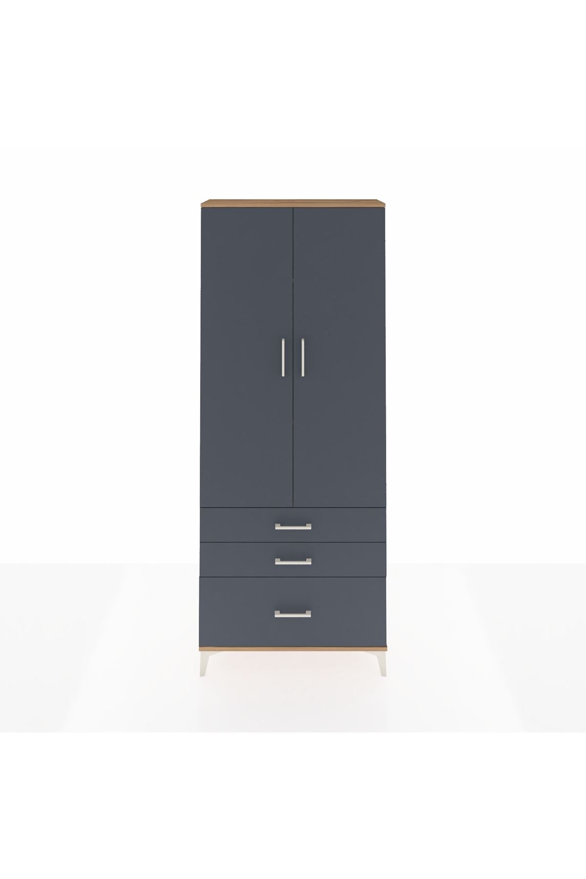 Arges Dolap 3 Raflı 3 Çekmeceli 2 Kapaklı 88x30x221 - S30M059V8A