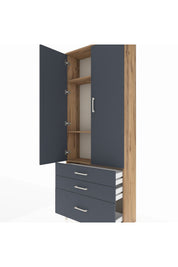 Arges Dolap 3 Raflı 3 Çekmeceli 2 Kapaklı 88x30x221 - S30M059V8A