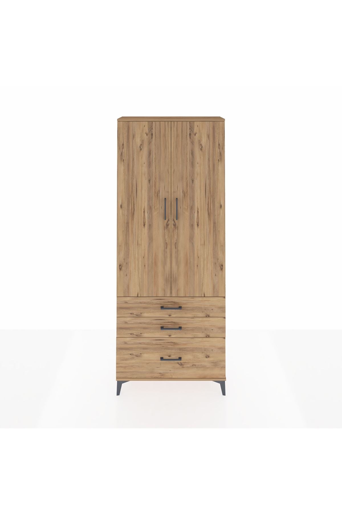 Arges Dolap 3 Raflı 3 Çekmeceli 2 Kapaklı 88x30x221 - S30M059V9A