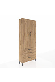 Arges Dolap 3 Raflı 3 Çekmeceli 2 Kapaklı 88x30x221 - S30M059V9A