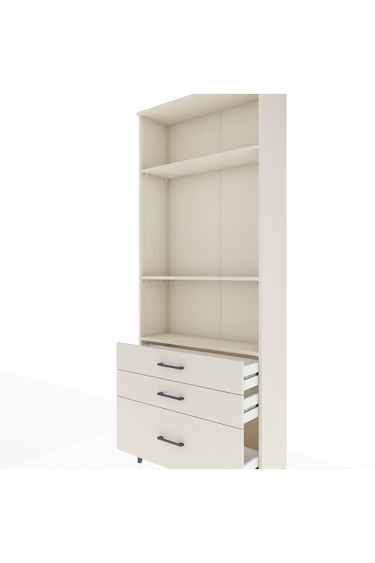Arges Dolap 3 Raflı 3 Çekmeceli 88x30x221 - S30M060V1A