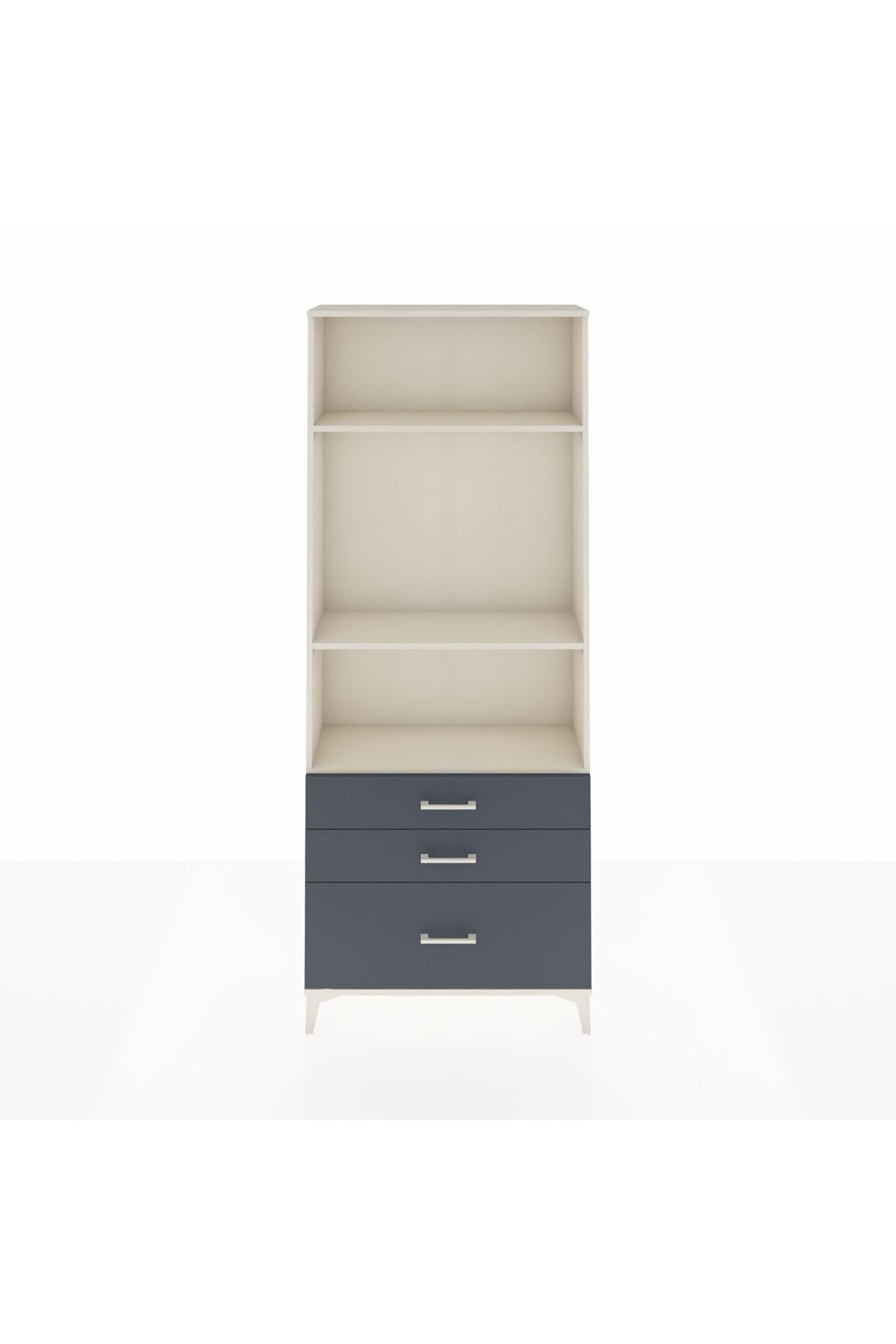 Arges Dolap 3 Raflı 3 Çekmeceli 88x30x221 - S30M060V2A