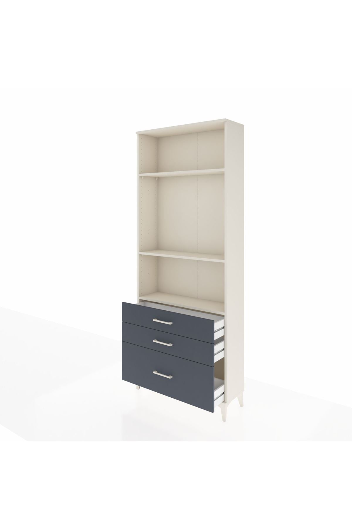 Arges Dolap 3 Raflı 3 Çekmeceli 88x30x221 - S30M060V2A
