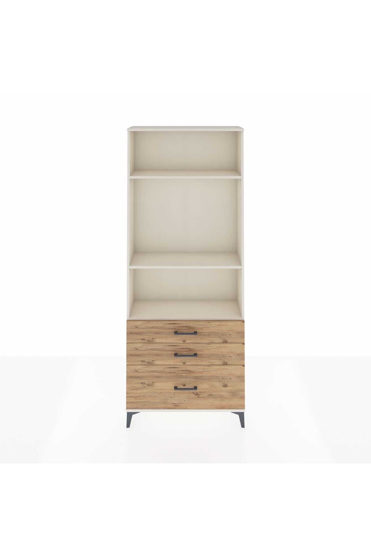 Arges Dolap 3 Raflı 3 Çekmeceli 88x30x221 - S30M060V3A