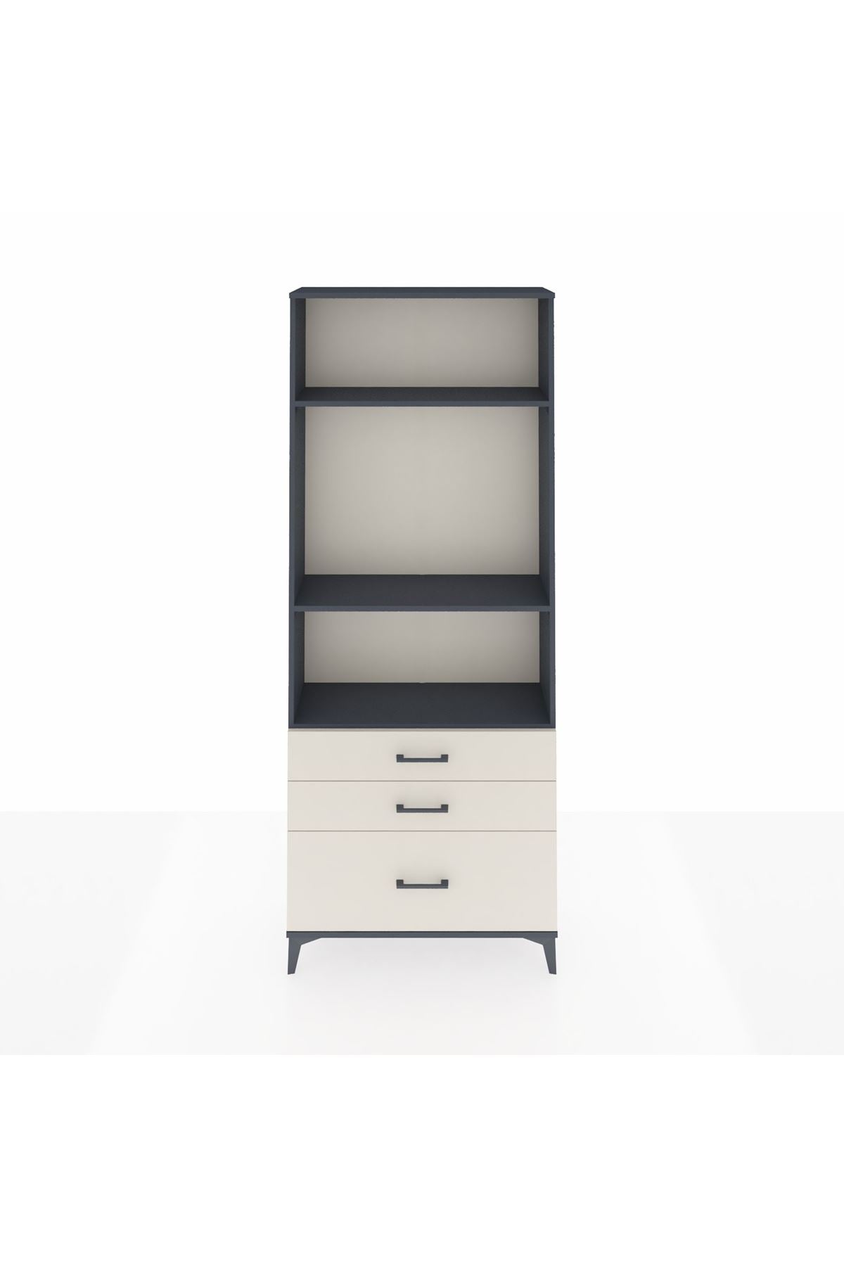 Arges Dolap 3 Raflı 3 Çekmeceli 88x30x221 - S30M060V4A