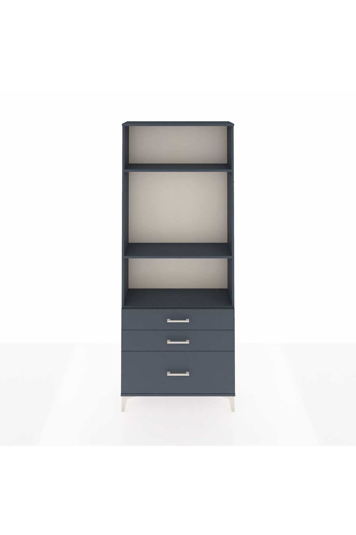 Arges Dolap 3 Raflı 3 Çekmeceli 88x30x221 - S30M060V5A