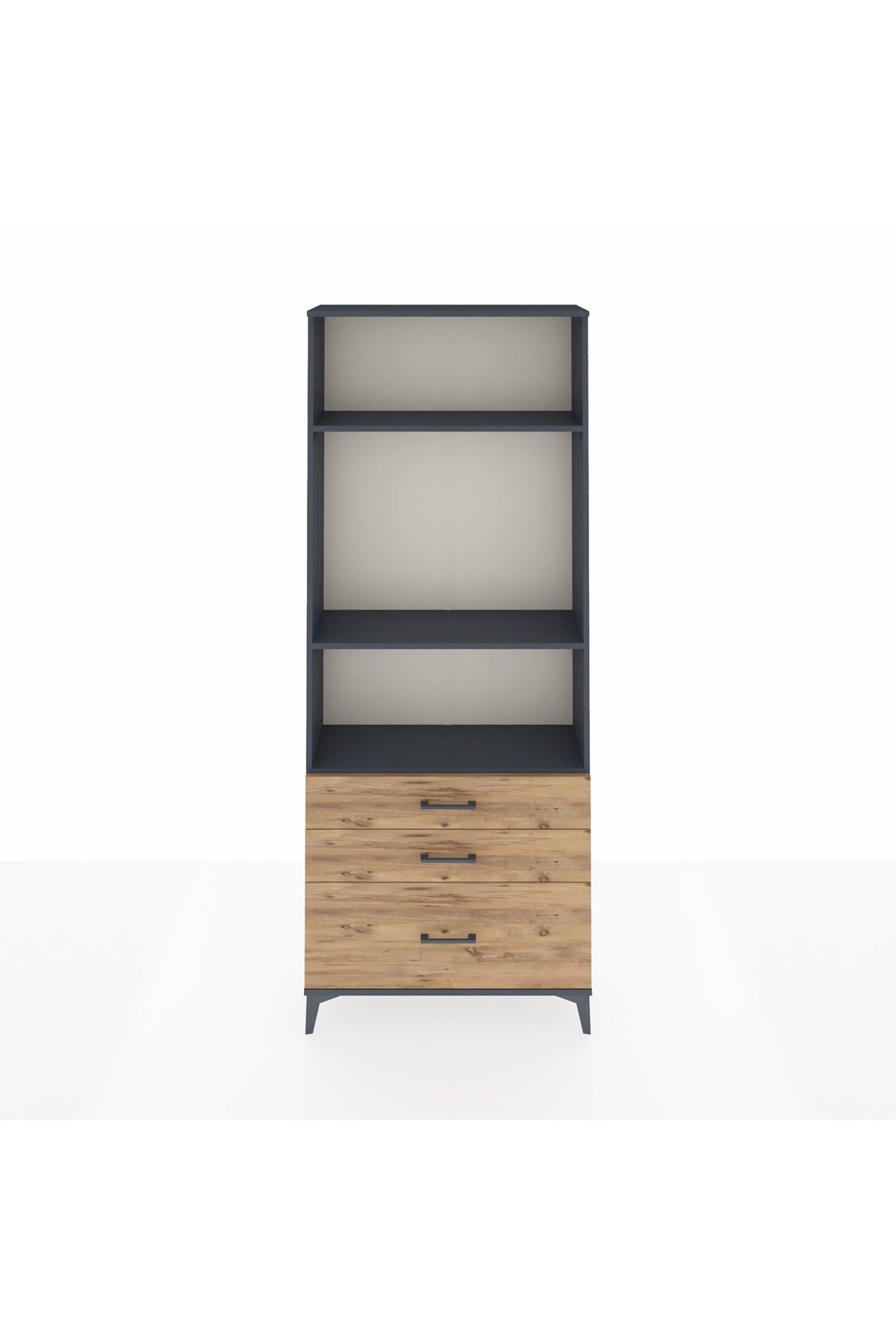 Arges Dolap 3 Raflı 3 Çekmeceli 88x30x221 - S30M060V6A