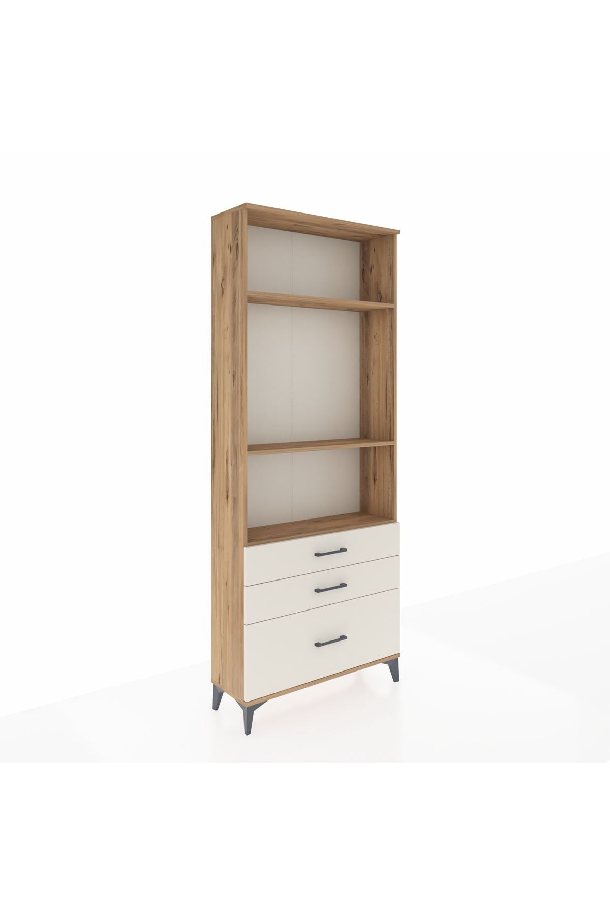 Arges Dolap 3 Raflı 3 Çekmeceli 88x30x221 - S30M060V7A