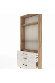 Arges Dolap 3 Raflı 3 Çekmeceli 88x30x221 - S30M060V7A