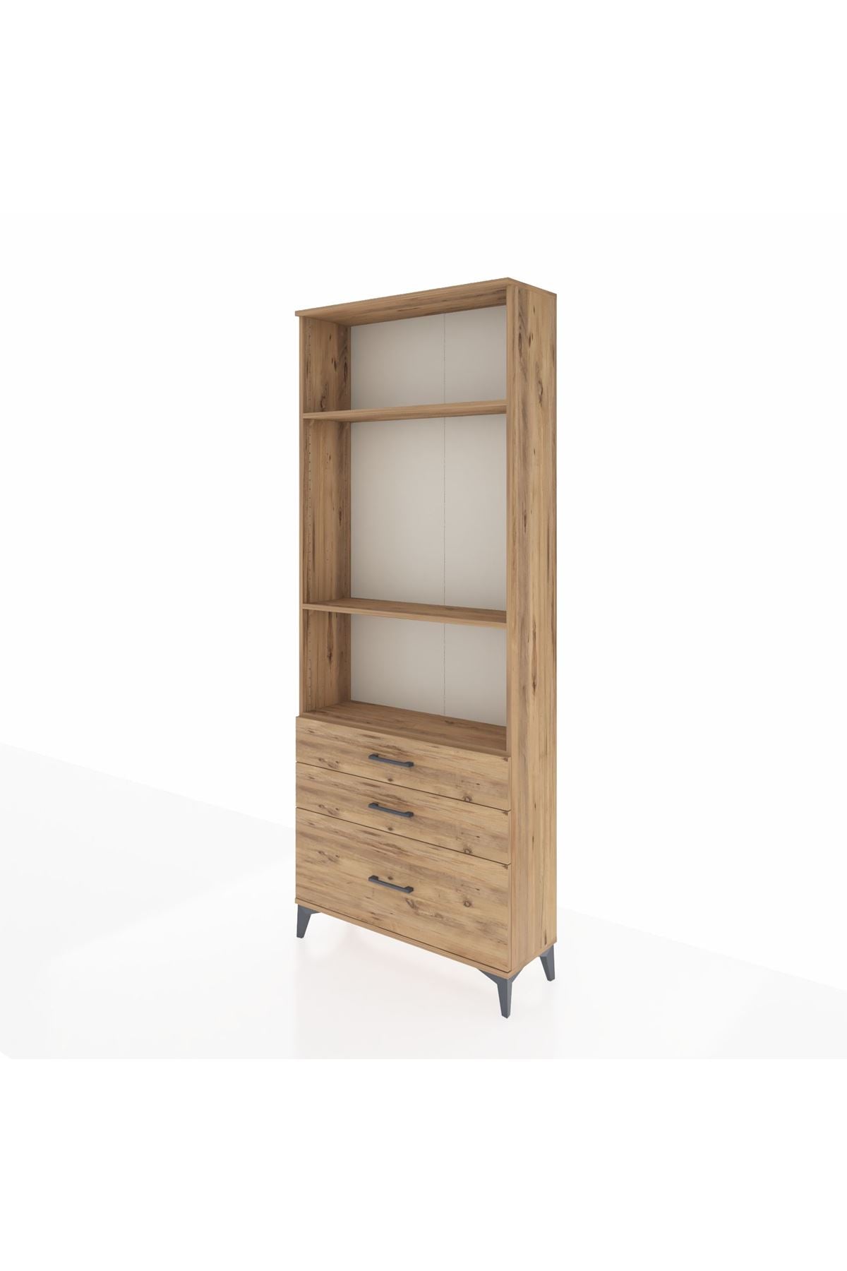 Arges Dolap 3 Raflı 3 Çekmeceli 88x30x221 - S30M060V9A