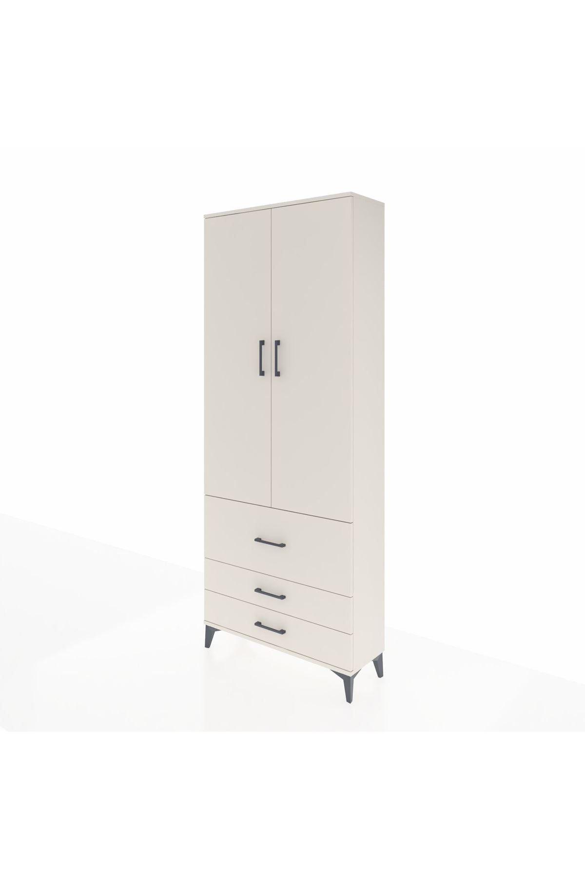 Arges Dolap 2 Raflı 3 Çekmeceli Tek Askılı 88x30x221 - S30M061V1A