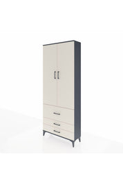 Arges Dolap 2 Raflı 3 Çekmeceli Tek Askılı 88x30x221 - S30M061V4A