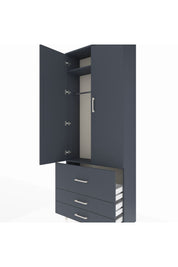 Arges Dolap 2 Raflı 3 Çekmeceli Tek Askılı 88x30x221 - S30M061V5A