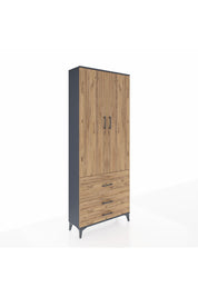 Arges Dolap 2 Raflı 3 Çekmeceli Tek Askılı 88x30x221 - S30M061V6A
