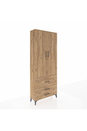 Arges Dolap 2 Raflı 3 Çekmeceli Tek Askılı 88x30x221 - S30M061V9A