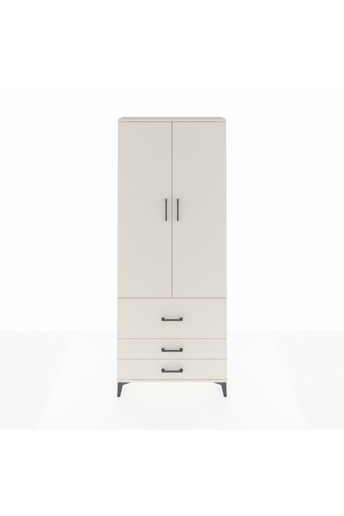 Arges Dolap 3 Raflı 3 Çekmeceli 2 Kapaklı 88x30x221 - S30M062V1A