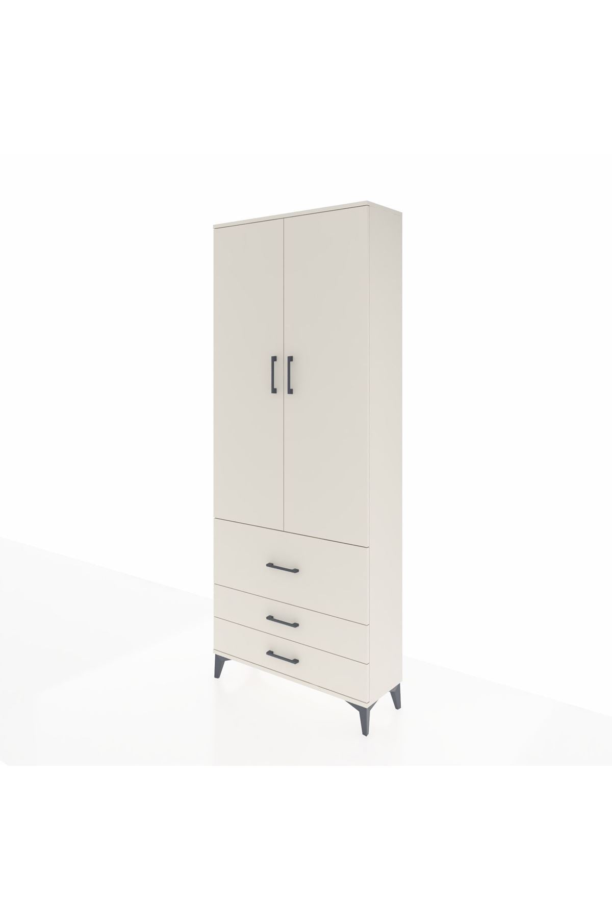 Arges Dolap 3 Raflı 3 Çekmeceli 2 Kapaklı 88x30x221 - S30M062V1A