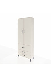 Arges Dolap 3 Raflı 3 Çekmeceli 2 Kapaklı 88x30x221 - S30M062V1A