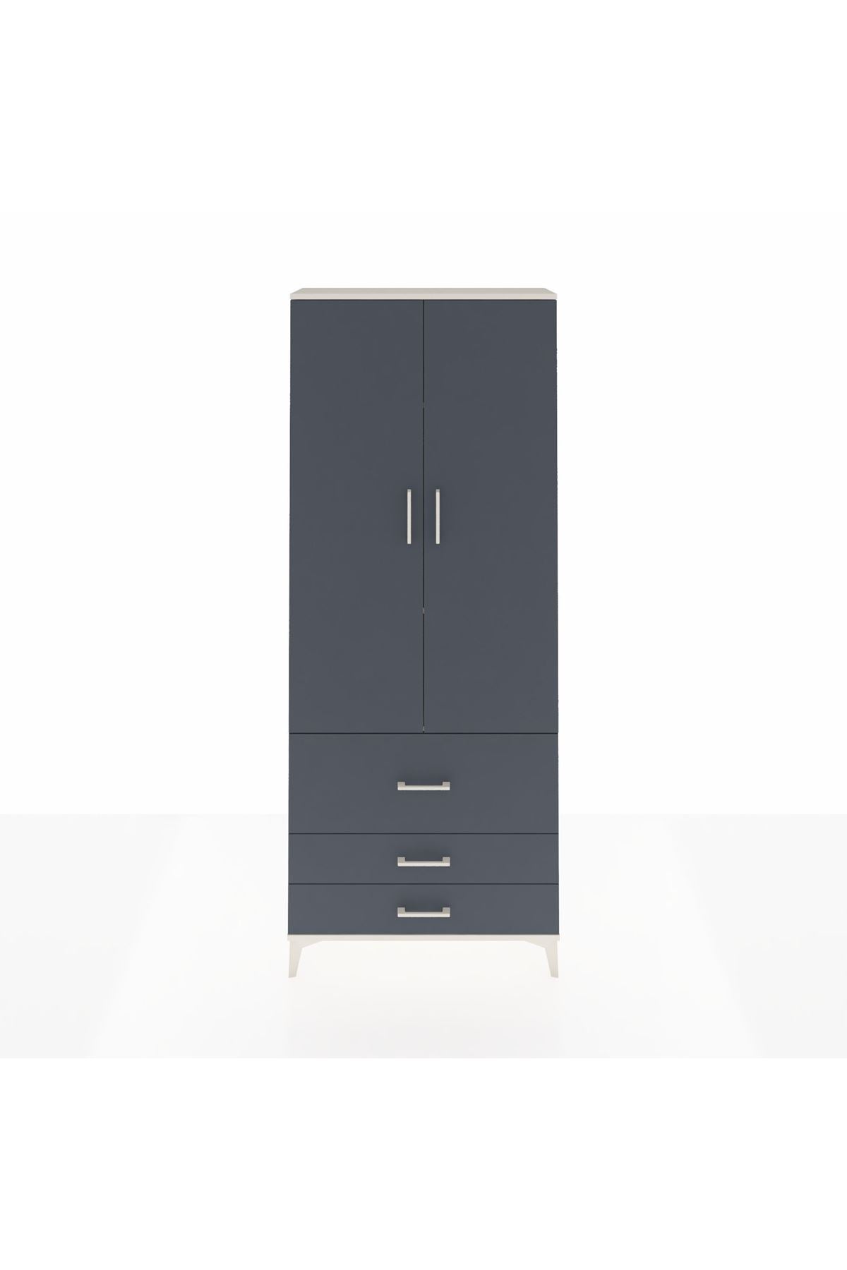 Arges Dolap 3 Raflı 3 Çekmeceli 2 Kapaklı 88x30x221 - S30M062V2A