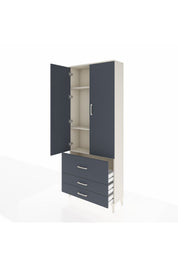 Arges Dolap 3 Raflı 3 Çekmeceli 2 Kapaklı 88x30x221 - S30M062V2A