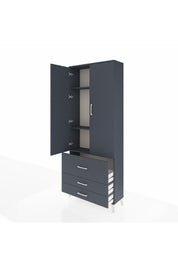 Arges Dolap 3 Raflı 3 Çekmeceli 2 Kapaklı 88x30x221 - S30M062V5A