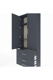 Arges Dolap 3 Raflı 3 Çekmeceli 2 Kapaklı 88x30x221 - S30M062V5A