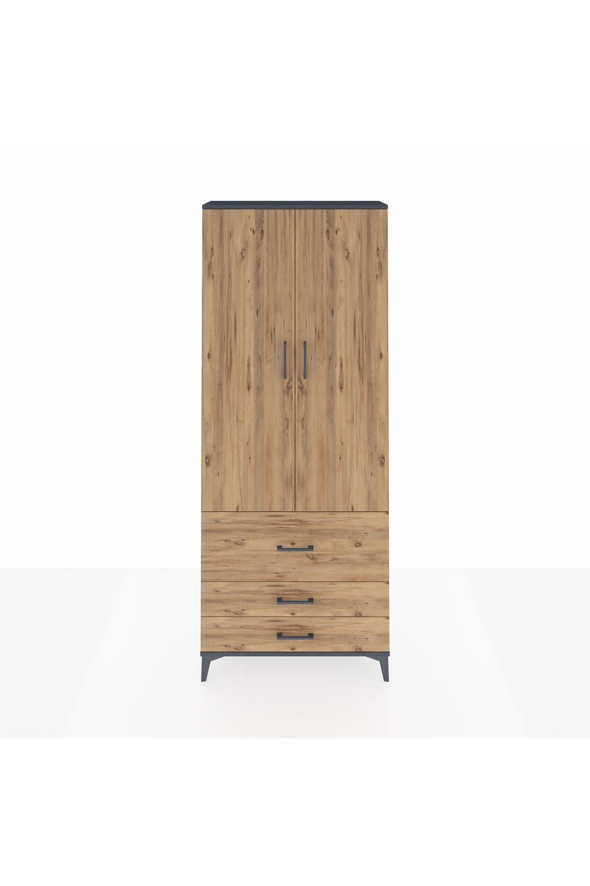Arges Dolap 3 Raflı 3 Çekmeceli 2 Kapaklı 88x30x221 - S30M062V6A